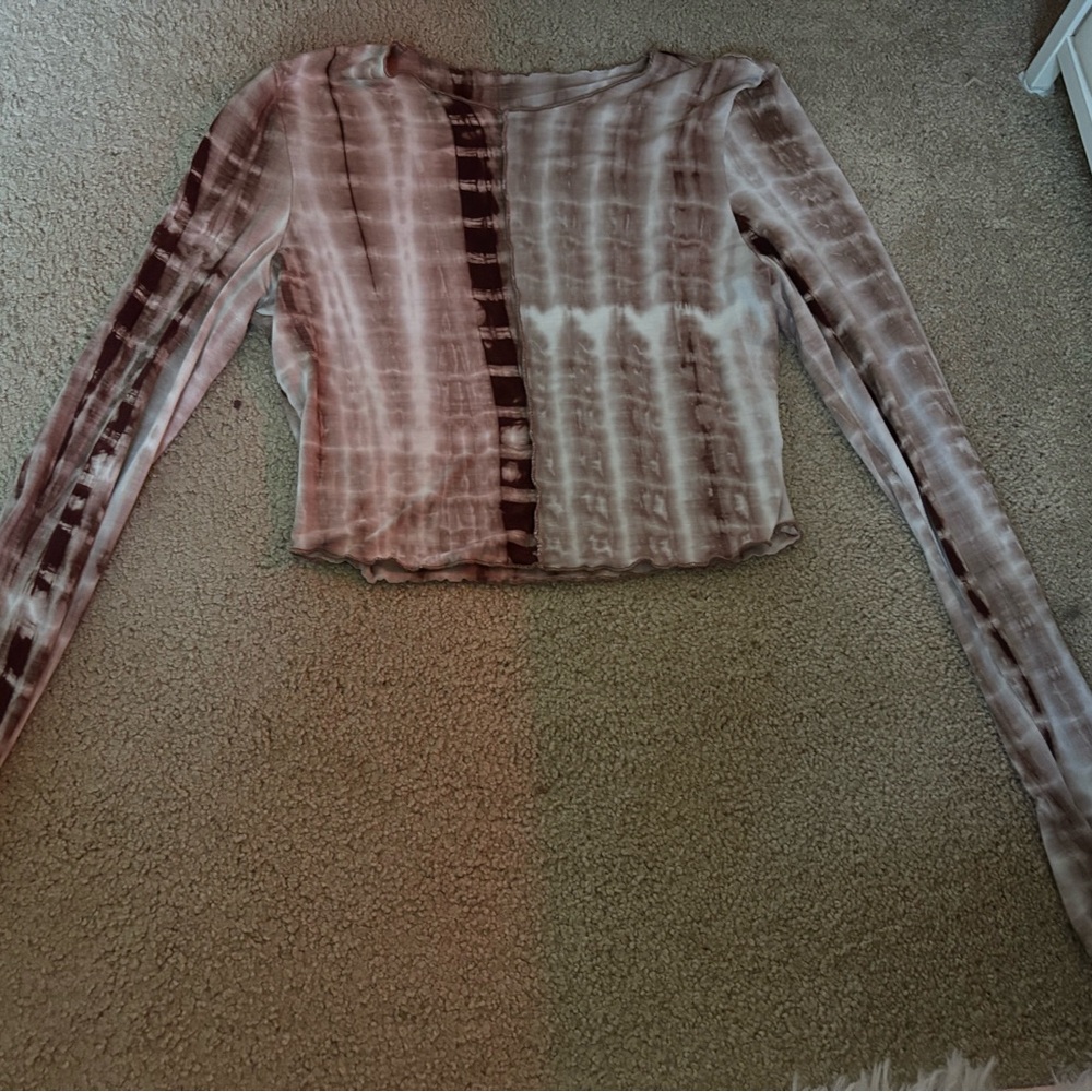 SHEIN Multicolor Tie-Dye Long Sleeve Top